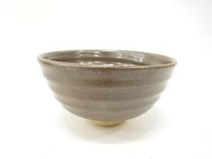 作家物　灰釉　茶碗(保護箱付)